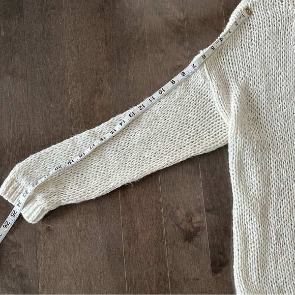 Abercrombie & Fitch Lagenlook Open Knit Cardigan Slouchy Oversized White Size L - Picture 4 of 8
